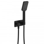 Tono Hand Shower, Soft Square Plate, Matte Black